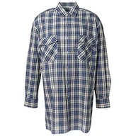 Koszulki męskie - Planam Koszulka Męska Flanelowa ''2001'' Rozmiar 47/48, 3XL, Niebieska w Kratkę, 450047 - miniaturka - grafika 1
