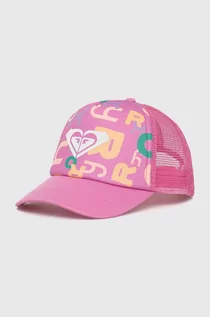 Czapki dla dzieci - Roxy czapka dziecięca kolor różowy wzorzysta - grafika 1