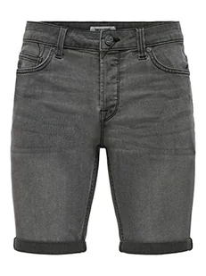 ONLY & SONS Męskie szorty ONSPLY PK 0753 dżinsowe, szary denim, M - Spodenki damskie - miniaturka - grafika 1