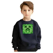Bluzy dla dziewczynek - BLUZA DZIECIĘCA MŁODZIEŻOWA MINECRAFT 122-128 WZORY PREZENT JAKOŚĆ - miniaturka - grafika 1