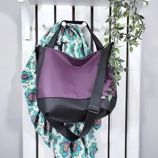 Fioletowa listonoszka, fioletowa torba 3w1, fioletowa torebka damska - Torebki damskie - miniaturka - grafika 1