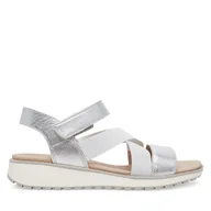 Sandały damskie - Sandały Caprice 9-28704-44 Srebrny - miniaturka - grafika 1