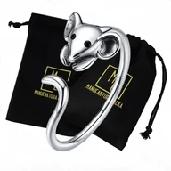 Pierścionki - Pierścionek Srebrny Srebro 925 Damski Myszka Prezent Manufaktura Łącka - miniaturka - grafika 1