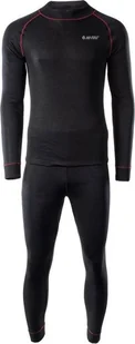 Hi-Tec Bielizna termoaktywna męska zestaw bluza + spodnie kalesony legginsy Hi-tec Sorin set czarna rozmiar M - Spodnie sportowe męskie - miniaturka - grafika 1