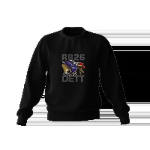 Czarna bluza silnik RB26 DETT-M - Odzież do sportów motorowych - miniaturka - grafika 1