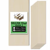Dekoratorstwo - SKLEJKA 8mm FORMATKA DO LASERA CNC GRAWER 14x75cm 140x750mm 10 SZT KLASA 2 - miniaturka - grafika 1