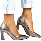 Czółenka - CZÓŁENKA NA SŁUPKU VINCEZA 62252 PEWTER - miniaturka - grafika 1