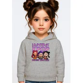 Bluzy dla dziewczynek - BLUZA DZIECIĘCA K-POPOWE ŁOWCZYNIE DEMONÓW HUNTRIX 134-140 Z KAPTUREM - miniaturka - grafika 1