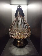 ZNICZ ZNICZE LAMPION NA GRÓB KARAFA VIP ZŁOTO 70+ŚWIECA LED CZARNA