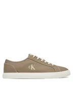 Trampki męskie - Calvin Klein Jeans Tenisówki Ess Vulc Low Mg Canvas YM0YM01209 Beżowy - miniaturka - grafika 1