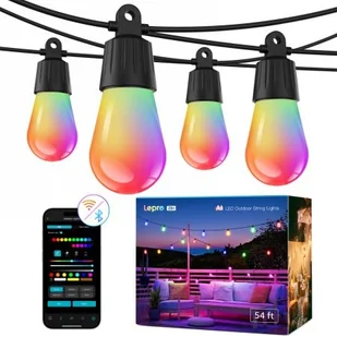 Lepro 15M ZB1 AI Outdoor String Lights - inteligentne wielokolorowe lampki zewnętrzne 15 metrów - Lampy ogrodowe - miniaturka - grafika 1
