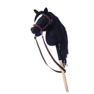 Maskotki i pluszaki - Koń na kiju Hobby Horse HOPPIHORSE A4 czarny - miniaturka - grafika 1