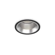 Oprawy, klosze i abażury - Ideal Lux Lampa wpuszczana OFF FI 15W 3000K czarna 266558 266558/IL - miniaturka - grafika 1
