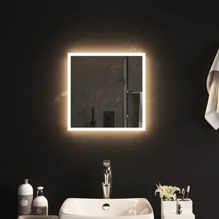 vidaXL Lustro łazienkowe z LED, 40x40 cm - Lustra - miniaturka - grafika 1