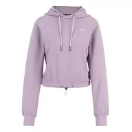 Bluzy damskie - FILA Damska bluza z kapturem BAALBERGE Cropped Hoody, Fair Orchid, XL, Fair Orchid, XL - miniaturka - grafika 1