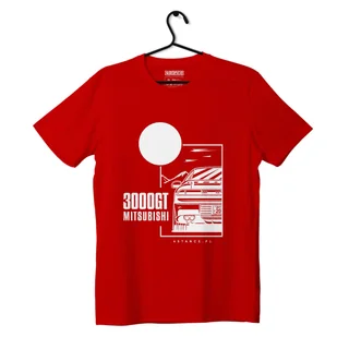 T-shirt koszulka Mitsubishi 3000GT czerwona-XS - Odzież do sportów motorowych - miniaturka - grafika 1