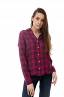 Koszule damskie - WRANGLER SLIM SHIRT ITALIAN PLUM W5R68WP22 S - miniaturka - grafika 1