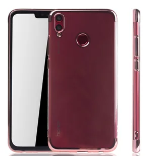 Etui na telefon Huawei Honor 8X Rose Pink - Clear - TPU Silicone Case Backcover w kolorze przezroczystego różu - Etui i futerały do telefonów - miniaturka - grafika 1