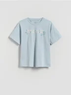 Koszulki dla dziewczynek - Reserved - T-shirt z nadrukiem - jasnoniebieski - miniaturka - grafika 1