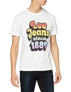 Lee Męski T-shirt Pride Tee Graphic, biały, S - Koszulki męskie - miniaturka - grafika 1