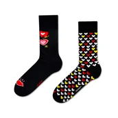 Skarpetki damskie - ZOOKSY kolorowe skarpety męskie w serca r.41-46 1 para, długie skarpety na walentynki - mixTURY MIŁOSNE - miniaturka - grafika 1