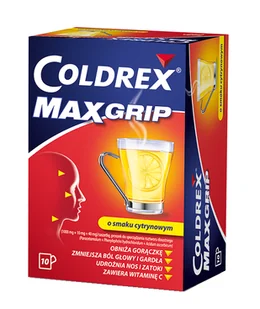 GlaxoSmithKline Coldrex MaxGrip cytrynowy 10 szt. - Przeziębienie i grypa - miniaturka - grafika 1