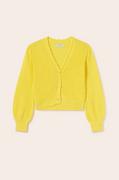 Swetry dla dziewczynek - Mayoral kardigan dziecięcy kolor żółty lekki - miniaturka - grafika 1
