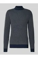 Swetry męskie - Sweter z dzianiny z prążkowanymi wykończeniami - Blend - miniaturka - grafika 1