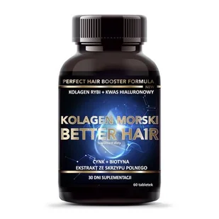 Intenson Kolagen morski better hair Suplement diety 60 tab. - Włosy, skóra, paznokcie - miniaturka - grafika 1