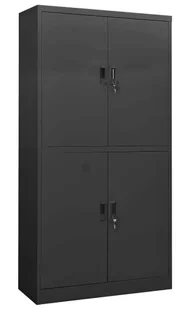 Antracytowa szafa z zamkiem na dokumenty - Gabris - Szafy - miniaturka - grafika 1