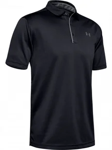 Męska koszulka do golfa UNDER ARMOUR Tech Polo - czarna - Koszulki sportowe męskie - miniaturka - grafika 1