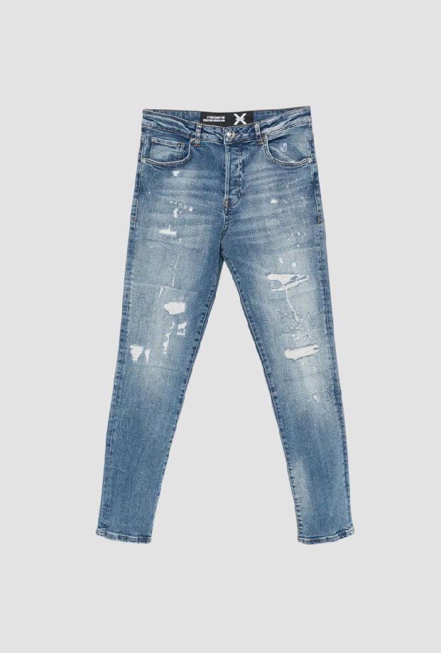 Jeansy męskie john richmond jeans skinny fit denim medio altro