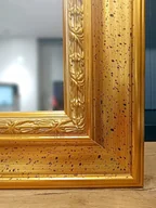 Lustra - Duże Lustro w bogatej stylowej ZŁOTEJ grubej 10cm ramie z drewna 180x90 z1 - miniaturka - grafika 1