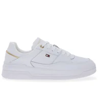 Trampki damskie - Buty Tommy Hilfiger Essential Basket Sneaker FW0FW08261-YBS - białe - miniaturka - grafika 1