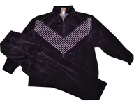 Dresy damskie - DRES v WELUROWY ŚLIWKA XL 44 46 48 welur fiolet polski producent premium - miniaturka - grafika 1