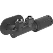 Zawory i kraniki - Mexen G05 zestaw termostatyczny kątowy z maskownicą R, Duplex, DN50, antracyt - W907-958-905-66 - miniaturka - grafika 1