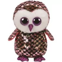 Ty Inc BOOS Flipables CHECKS cekinowa różowoczarna sowa 24cm 36785 - Maskotki i pluszaki - miniaturka - grafika 1
