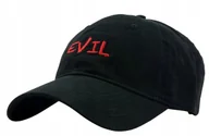 Czapki i chusty sportowe męskie - Męska Czapka z daszkiem Czarna EVIL ZŁO Haft 54-59 - miniaturka - grafika 1