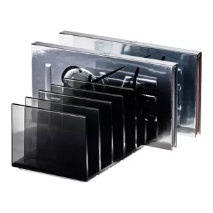 Organizer łazienkowy na kosmetyki z plastiku z recyklingu w kolorze matowej czerni Palette Station – iDesign - Koszyki łazienkowe - miniaturka - grafika 1