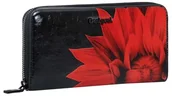 Portfele - Desigual Mone_FLOWERINA, Bi-Fold Wallet Women's, 0, Kolor: czarny, 0 - miniaturka - grafika 1