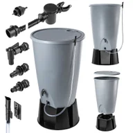 Zbiorniki na deszczówkę - Zbiornik na deszczówkę Molar 260L z zestawem przyłączeniowym szary - miniaturka - grafika 1