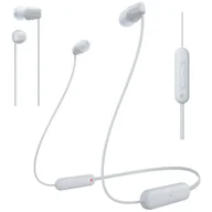 Słuchawki - Słuchawki bezprzewodowe Sony WI-C100 białe - miniaturka - grafika 1