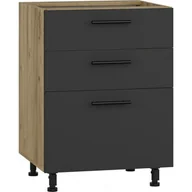 Szafki kuchenne - Antracytowa dolna szafka kuchenna VENTO D3S-60/82 Halmar - miniaturka - grafika 1