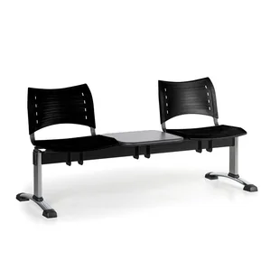 B2B Partner Plastikowe ławki VISIO, 2 siedzenia + stołek, chromowane nogi 150516 - Inne meble biurowe - miniaturka - grafika 1