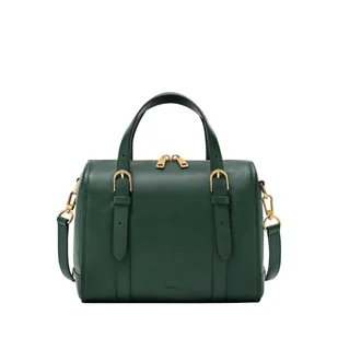 Fossil Women's Carlie Satchel Bag, Green, zielony - Torebki damskie - miniaturka - grafika 1