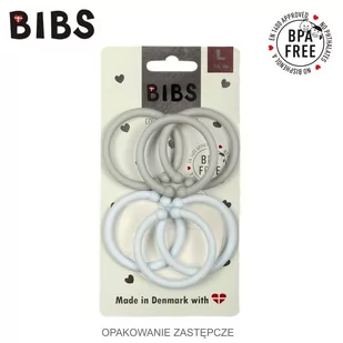 BIBS LOOPS 6-PACK - BABY BLUE & CLOUD - Śliniaki i fartuszki - miniaturka - grafika 1
