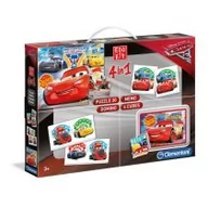 Gry planszowe - Clementoni Zestaw zabaw edukacyjnych - 4w1: Cars - miniaturka - grafika 1