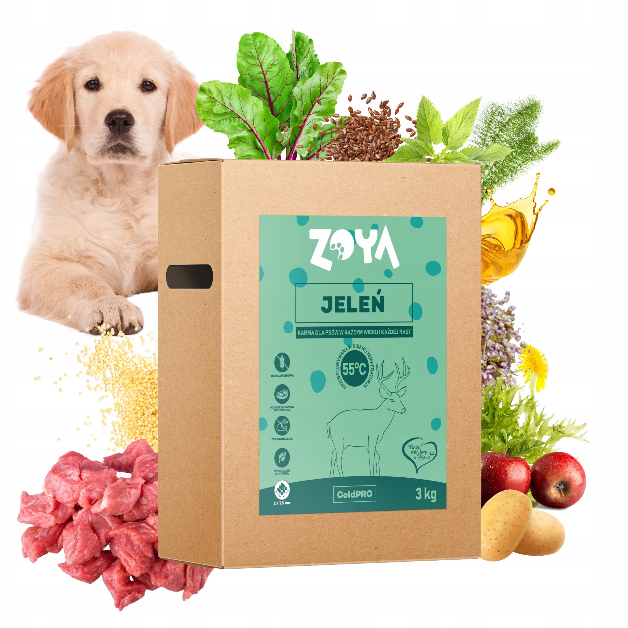 Zoya Coldpro Jeleń Sucha Karma Dla Psa 3Kg