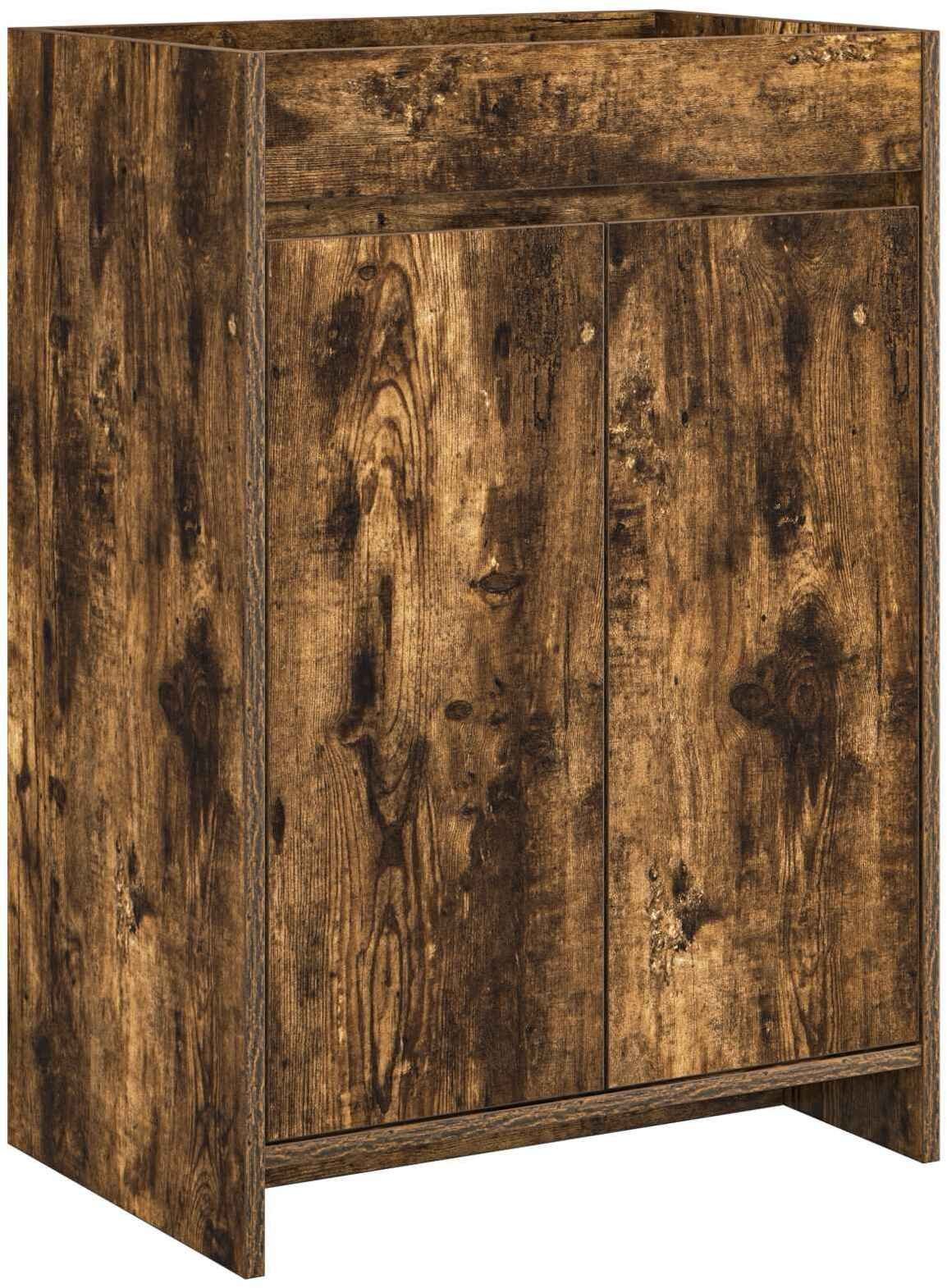vidaXL vidaXL Szafka pod zlewem w łazience Dąb wędzony 56 x 37,5 x 81 cm