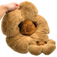 Maskotki i pluszaki - Poduszki Ozdobne Kapibara Na Kanape Kwiatek Pluszowa Miękka Duża 45cm - miniaturka - grafika 1